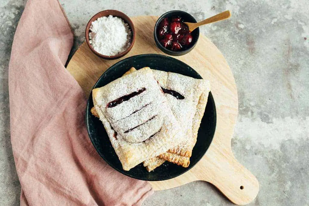 Simple vegan cherry pockets